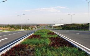 2011年承建的大陸新區(qū)市政東片區(qū)新村１、4路北段道路工程